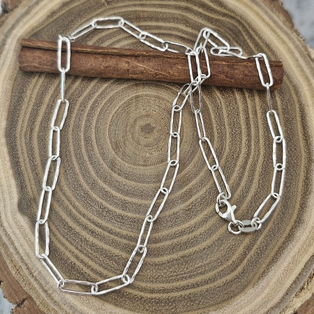 NASZYJNIK SREBRNY SPINACZ ŁAŃCUCH SREBRO 925